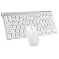 Mini Teclado Sem Fio Compacto e Mouse USB Wireless - ABNT2 Cor:Prata